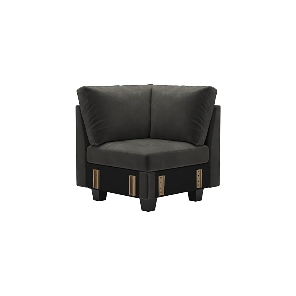Belffin Corner Seat Module for Modular Sectional Sofa Grey