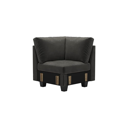 Belffin Corner Seat Module for Modular Sectional Sofa Grey