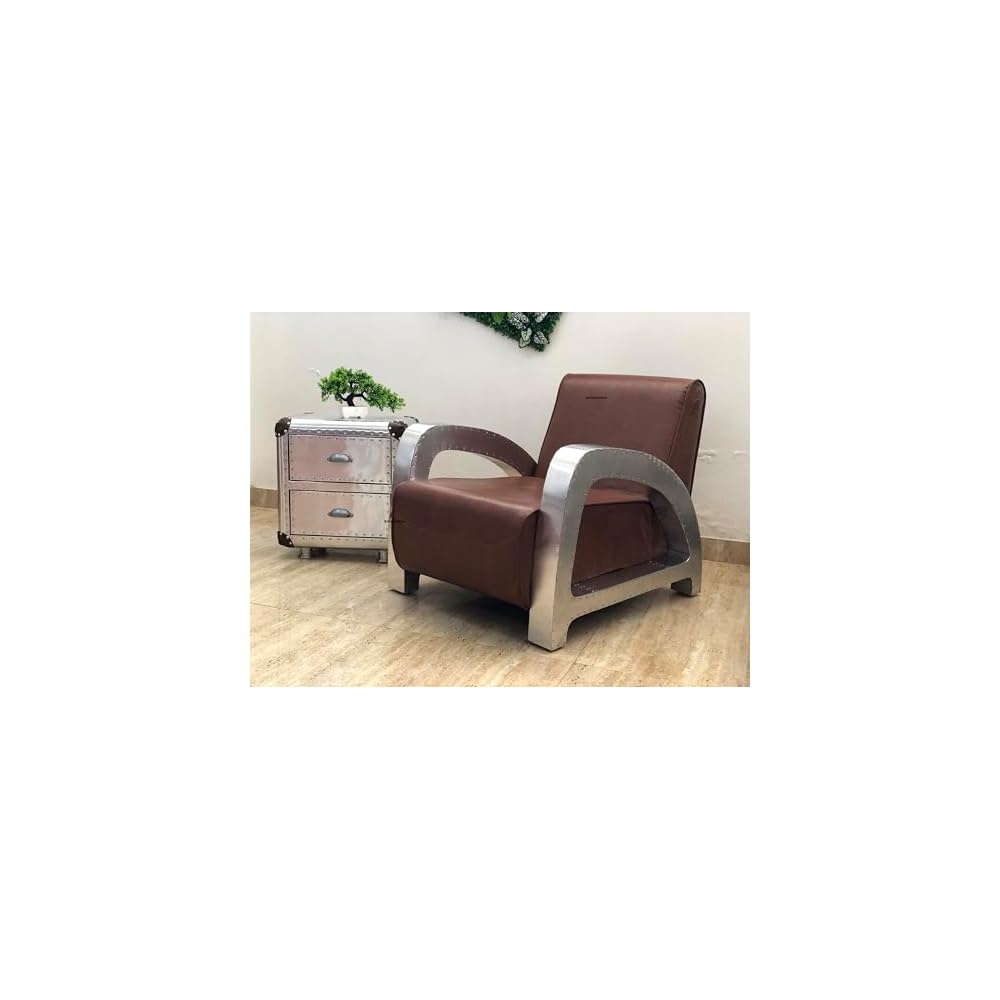 ARTIZANSTORE Aviator Aluminium Tomcat Chair Home and Office Vintage Decor