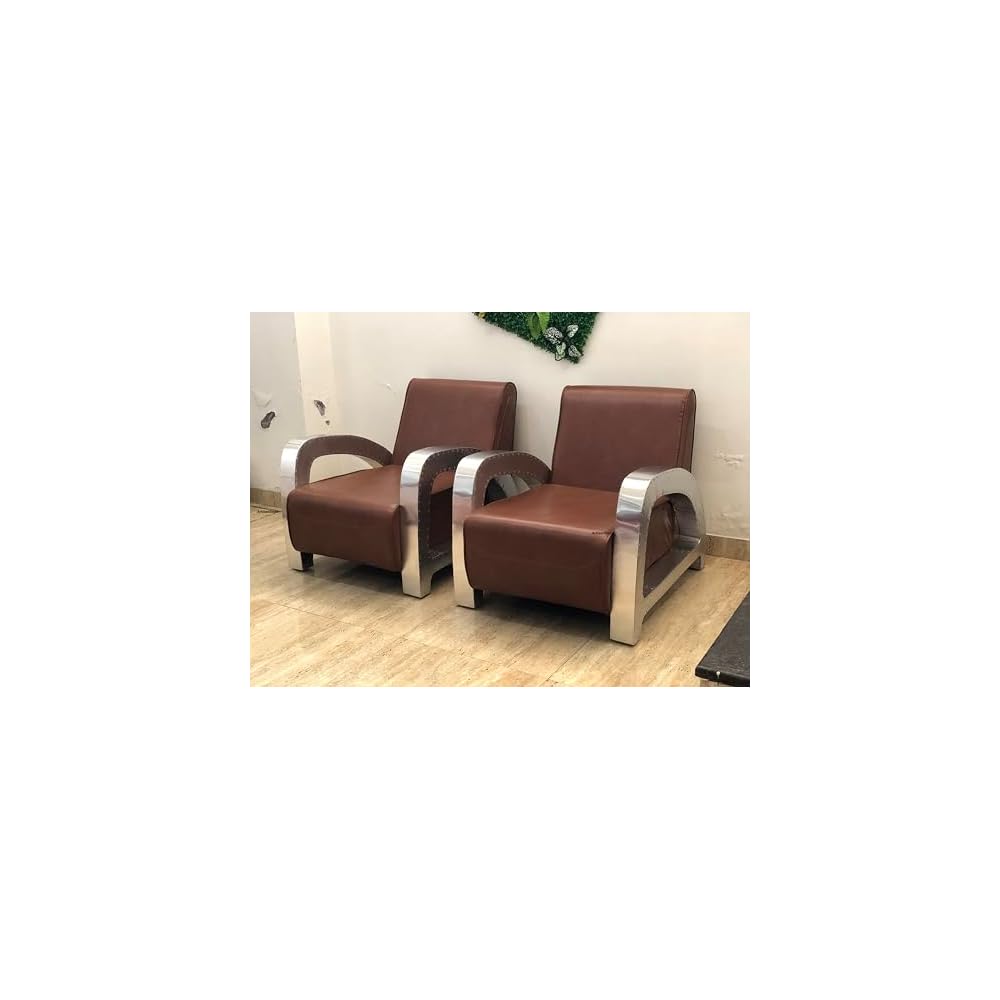 ARTIZANSTORE Aviator Aluminium Tomcat Chair Home and Office Vintage Decor