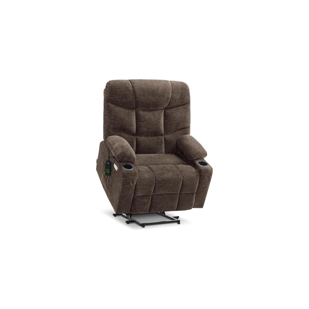 MCombo Power Lift Recliner Chair for Elderly, Fabric 7287 (Oatmeal, Medium)
